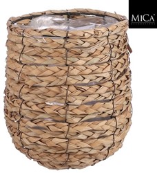 Plantenmand Mica Avalon zeegras 21x18cm lichtbruin 1 Stuk