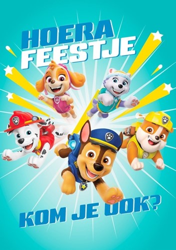 Wenskaart Hallmark uitnodiging Paw Patrol 6 stuks 6 Stuk