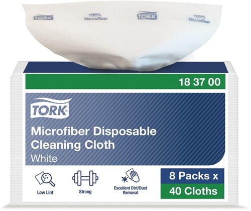 Microvezeldoek Tork Premium 40 vel wit 183700 40 Vel-2