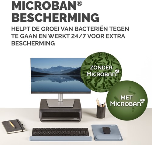 Muismat met polssteun Fellowes Breyta XL blauw 1 Stuk-2