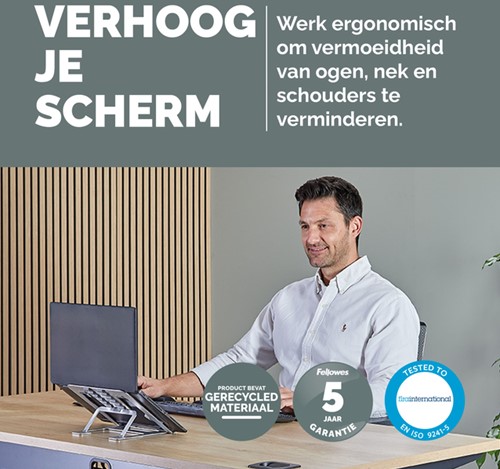 Laptopstandaard Fellowes Alumia zilver 1 Stuk-3