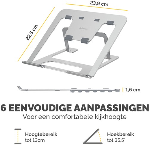 Laptopstandaard Fellowes Alumia zilver 1 Stuk-2