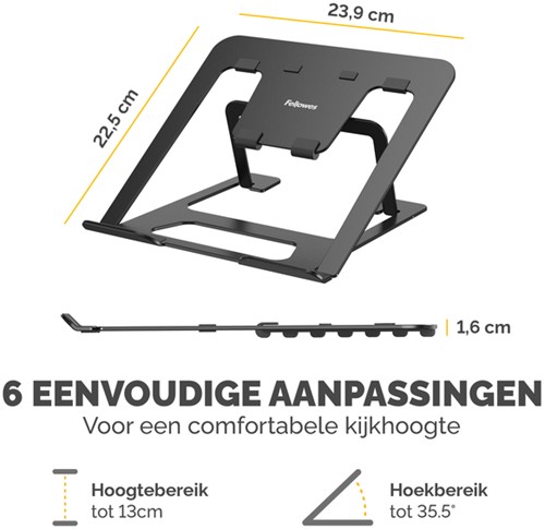 Laptopstandaard Fellowes Alumia zwart 1 Stuk-2