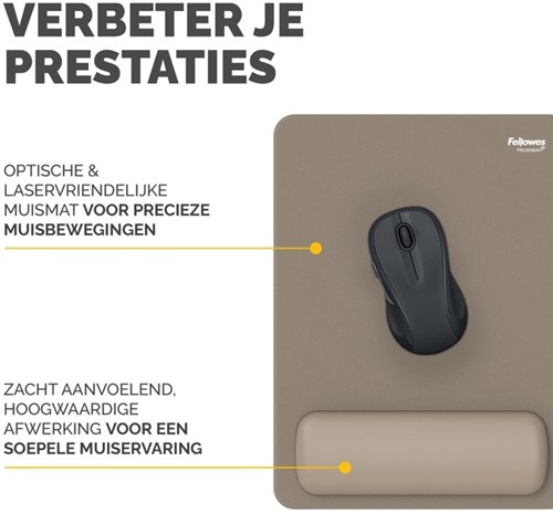 Muismat met polssteun Fellowes Breyta XL zand 1 Stuk-3