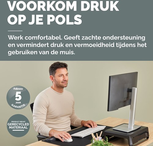 Polssteun Fellowes Breyta palm zwart 1 Stuk-1