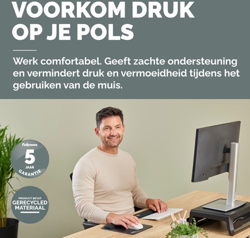 Polssteun Fellowes Breyta compact zwart 1 Stuk-1