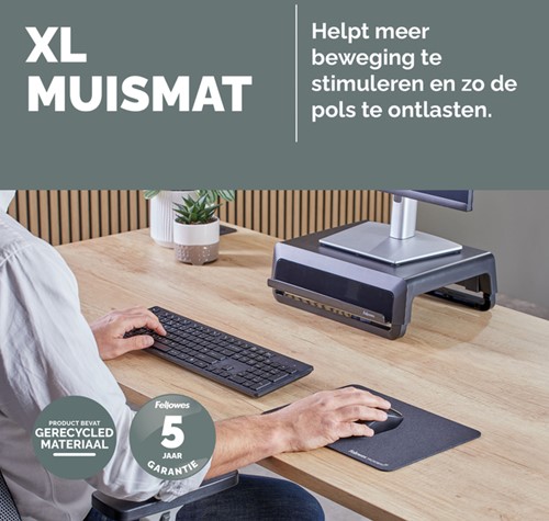 Muismat Fellowes Breyta XL zwart 1 Stuk-2