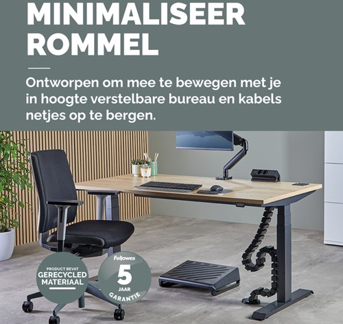 Kabelslang Fellowes zwart 1 Stuk-2