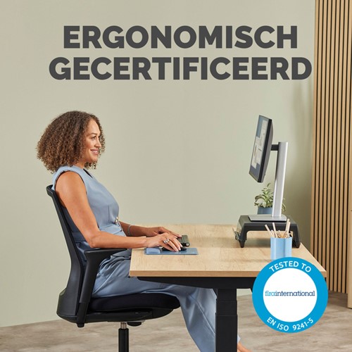 Muismat met polssteun Fellowes Breyta blauw 1 Stuk-4