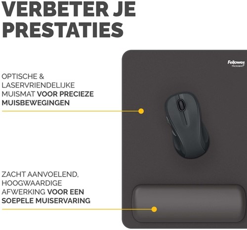 Muismat met polssteun Fellowes Breyta XL zwart 1 Stuk-3