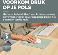 Muismat polssteun Fellowes Breyta XL saliegroen 1 Stuk-1