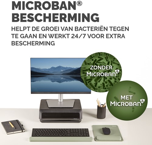 Muismat polssteun Fellowes Breyta XL saliegroen 1 Stuk-2