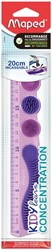 Liniaal Maped Kidy Learn Concentration 20cm paars
