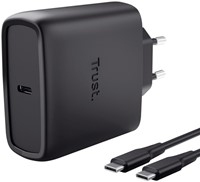 Oplader Trust Maxo 65W USB-C GaN zwart 1 Stuk