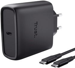 Oplader Trust Maxo 65W USB-C GaN zwart 1 Stuk