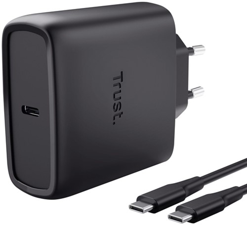 Oplader Trust Maxo 65W USB-C GaN zwart 1 Stuk