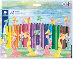 Waxpotlood Staedtler Norix twister set à 24 kleuren