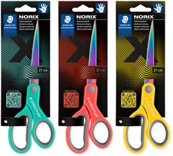 Schaar Staedtler Norix 21cm 3 kleuren assorti 1 Stuk