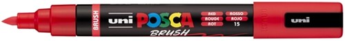 Paintmarker Uni POSCA PC-5BR brushpunt M rood 1 Stuk