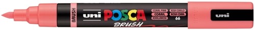 Paintmarker Uni POSCA PC-5BR brushpunt M koraal 1 Stuk