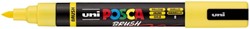 Paintmarker Uni POSCA PC-5BR brushpunt M geel 1 Stuk