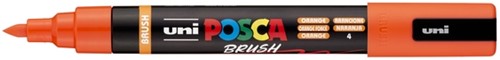 Paintmarker Uni POSCA PC-5BR brushpunt M oranje 1 Stuk