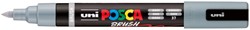 Paintmarker Uni POSCA PC-5BR brushpunt M grijs 1 Stuk