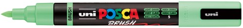 Paintmarker Uni POSCA PC-5BR brushpunt M lichtgn 1 Stuk