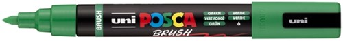 Paintmarker Uni POSCA PC-5BR brushpunt M donkergn 1 Stuk