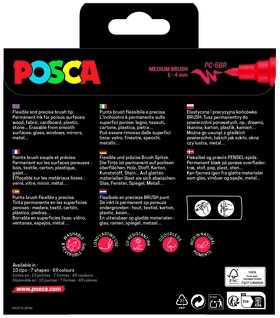 Paintmarker Uni POSCA PC-5BR brushpunt M ass 8st 8 Stuk-2