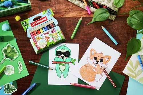 Kleurpotloden STABILO Trio dik Short Animal 12st 12 Stuk-1