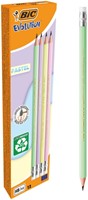 Potlood Bic HB met gom pastel assorti 1 Stuk-2