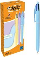 Balpen Bic 4-kleuren M pastel assorti 1 Stuk