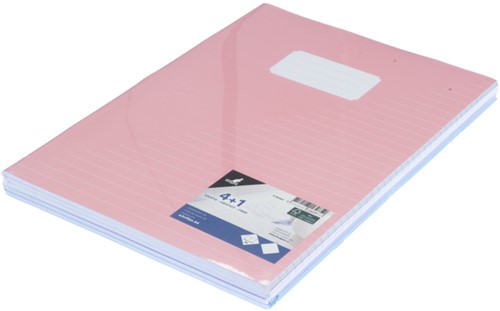 Schrift Kangaro A4 lijn 80 pagina's 60gr pastel assorti pak à 5 stuks-2