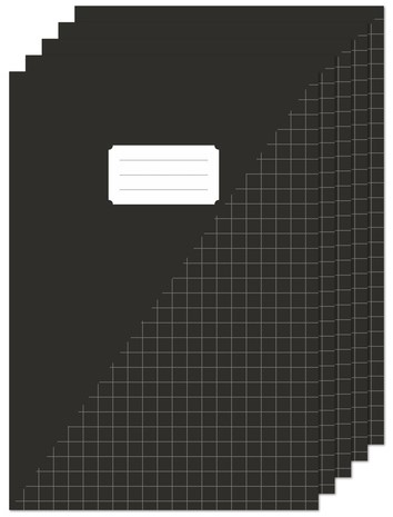 Schrift Kangaro A4 ruit 10mm 80 pagina's 60gr zwart pak à 5 stuks-2