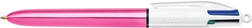 4-Kleuren balpen Bic Shine medium roze à 12 stuks-2
