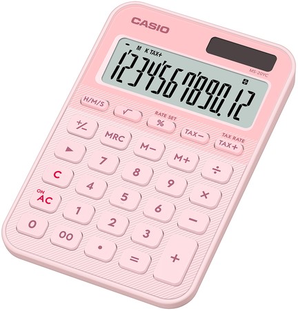 Rekenmachine Casio MS-20YC-LP roze 1 Stuk-2