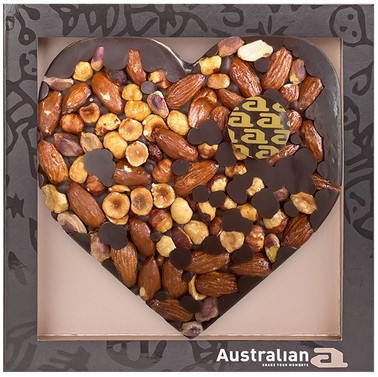 Chocolade Australian hart puur noten 1 Stuk