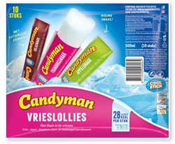 Vrieslolly Candyman 50ml zak 10 stuks 10 Stuk