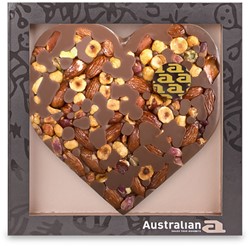Chocolade Austrailian hart melk noten 1 Stuk