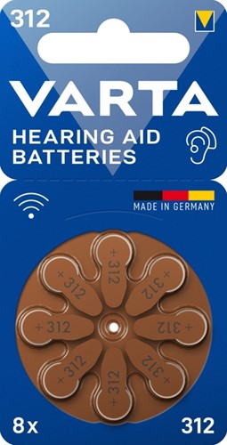 Batterij VARTA hoortoestel 8x 312 8 Stuk