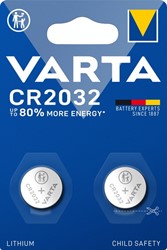 Batterij VARTA knoopcel 2x CR2032 lithium 2 Stuk