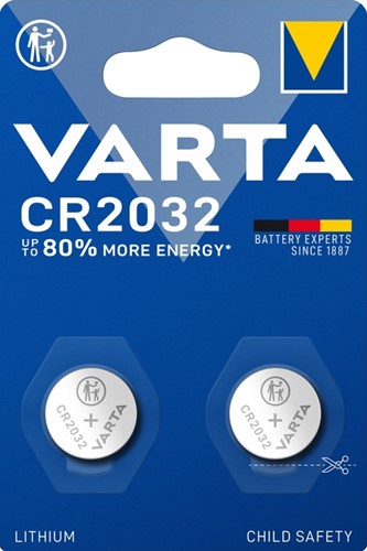 Batterij VARTA knoopcel 2x CR2032 lithium 2 Stuk