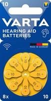 Batterij VARTA hoortoestel 8x 10 8 Stuk