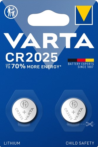 Batterij VARTA knoopcel 2x CR2025 lithium 2 Stuk