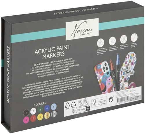Acrylmarker Nassau set à 10 kleuren 1 Doos-1