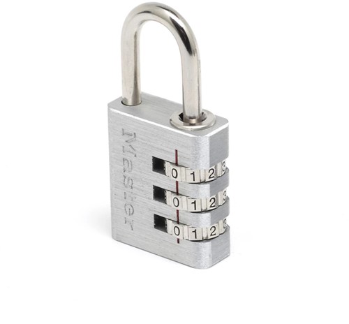 Hangslot MasterLock combi aluminium 30mm 1 Stuk