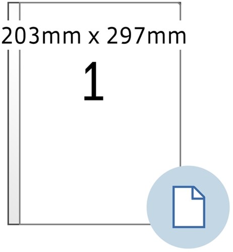 Etiket HERMA 8401 A4 EXPR 500 203x297 wit 500st 500 Vel