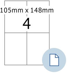 Etiket HERMA 8404 A4 EXPR 500 105x148 wit 2000st 500 Vel