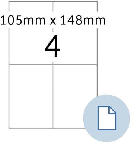 Etiket HERMA 8404 A4 EXPR 500 105x148 wit 2000st 500 Vel